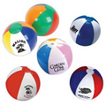 16" Multi Color 6-Panel Inflatable Beach Ball
